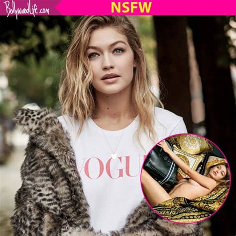 gigi hadid nude|Gigi and Bella Hadid Are Completely Naked in Versaces Latest。